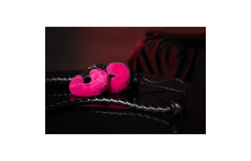 Pelzige Handschellen - Pink