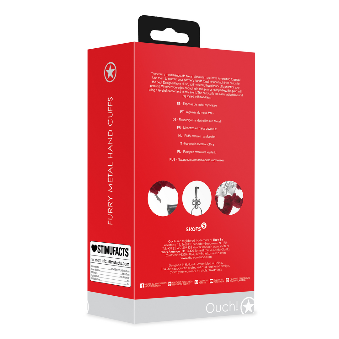 Fluffy Metal Handcuffs – Soft, Adjustable & Exciting