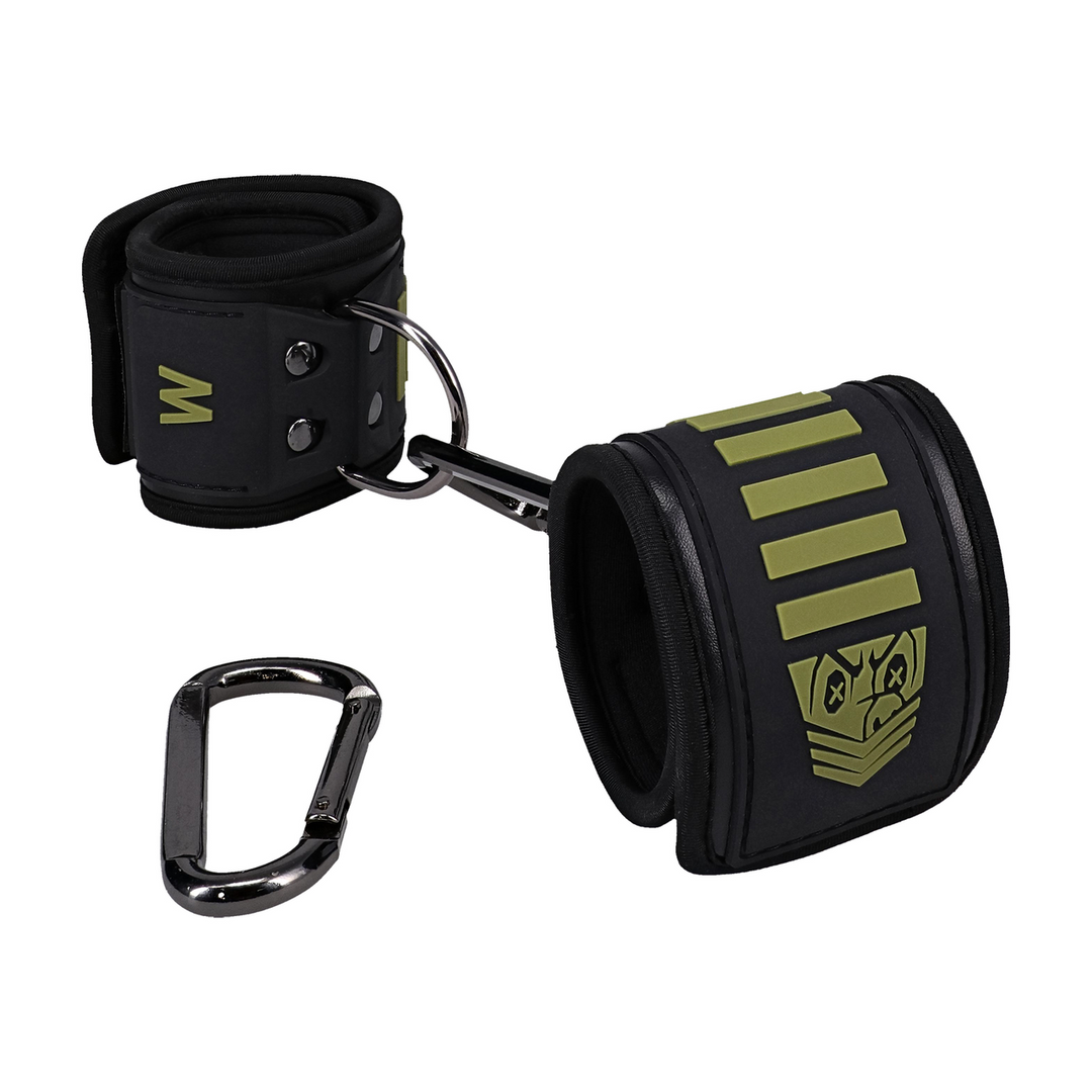 Tactical Wrist Cuffs Black/Green | Comfort & Durability