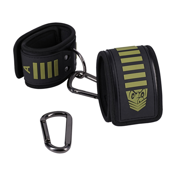 Tactical Ankle Cuffs Black/Green | Comfort & Adjustable
