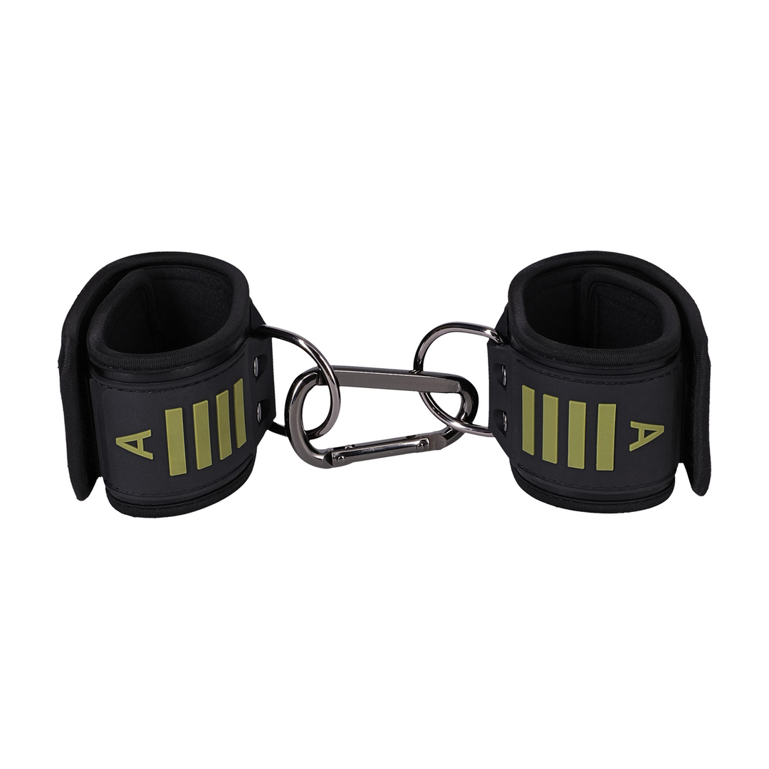 Tactical Ankle Cuffs Black/Green | Comfort & Adjustable