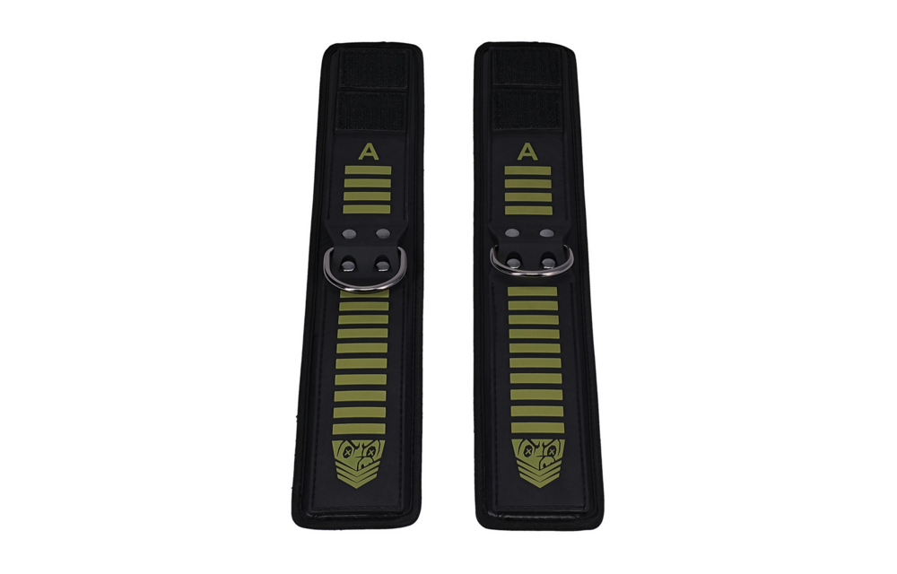 Taktische Fußfesseln Schwarz/Grün | Komfort & Verstellbarkeit