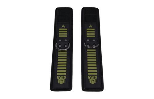 Tactical Ankle Cuffs Black/Green | Comfort & Adjustable