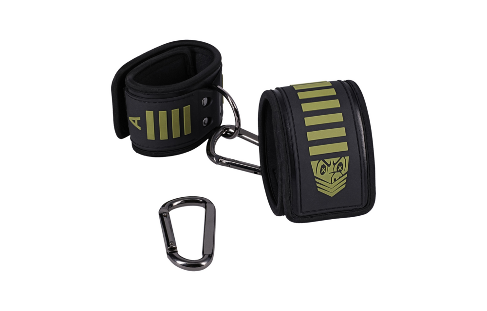 Tactical Ankle Cuffs Black/Green | Comfort & Adjustable