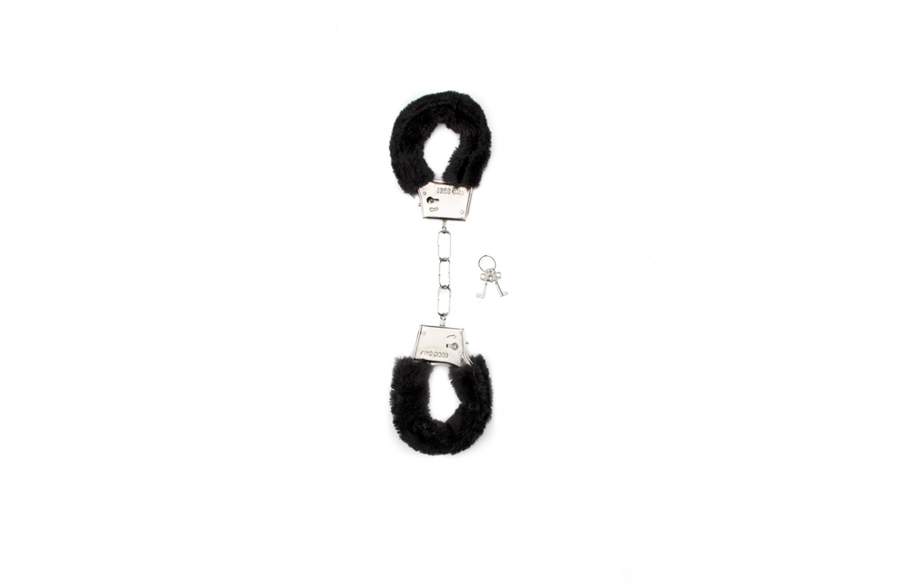 Plush Handcuffs Black | Safe & Exciting Fun