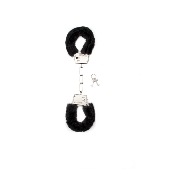 Plush Handcuffs Black | Safe & Exciting Fun