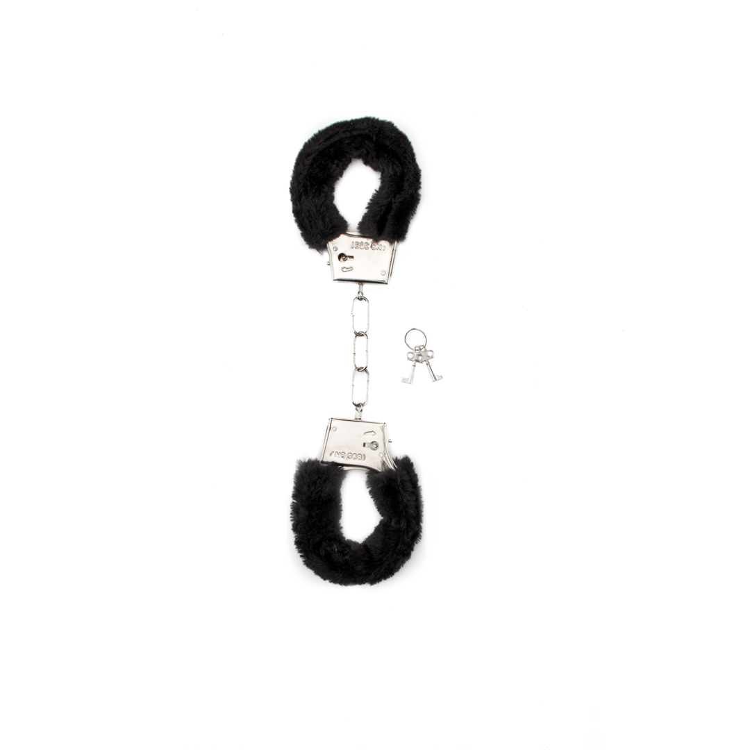 Plush Handcuffs Black | Safe & Exciting Fun