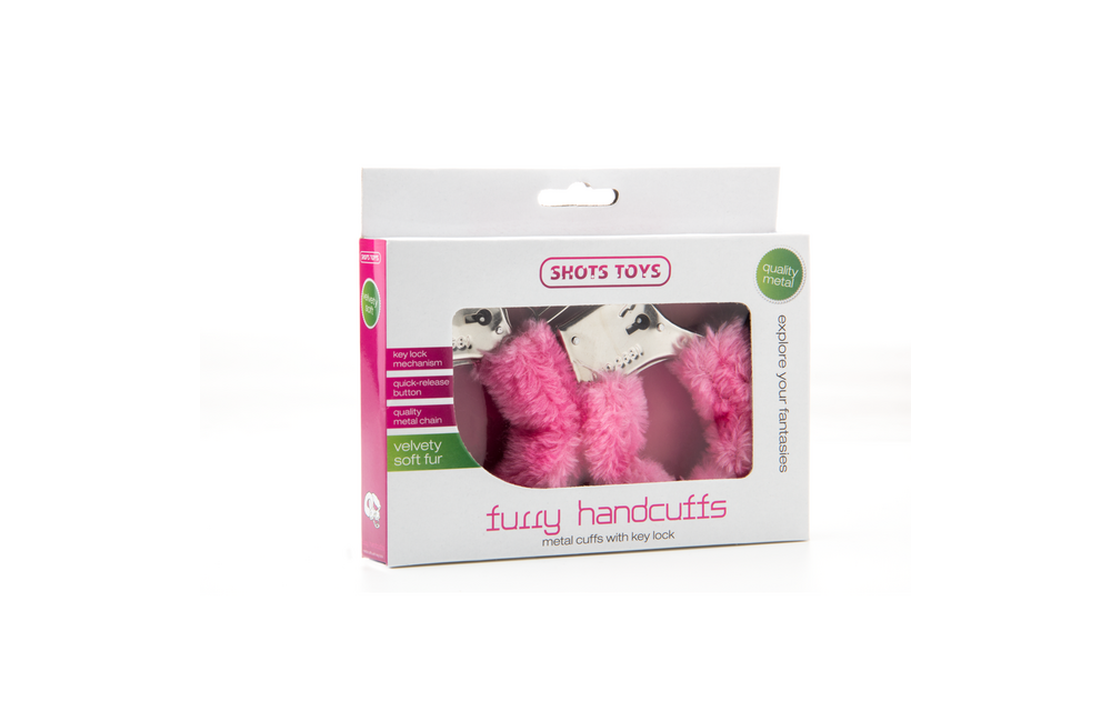 Pelz-Handschellen rosa – sicher, verspielt und bequem