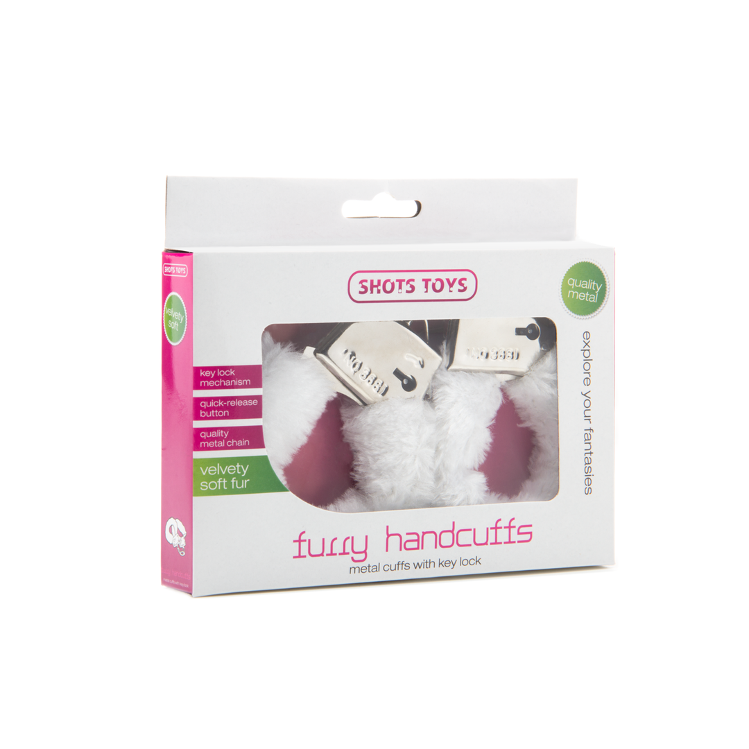 Fluffy Handcuffs White | Comfort & Excitement | Shots Toys