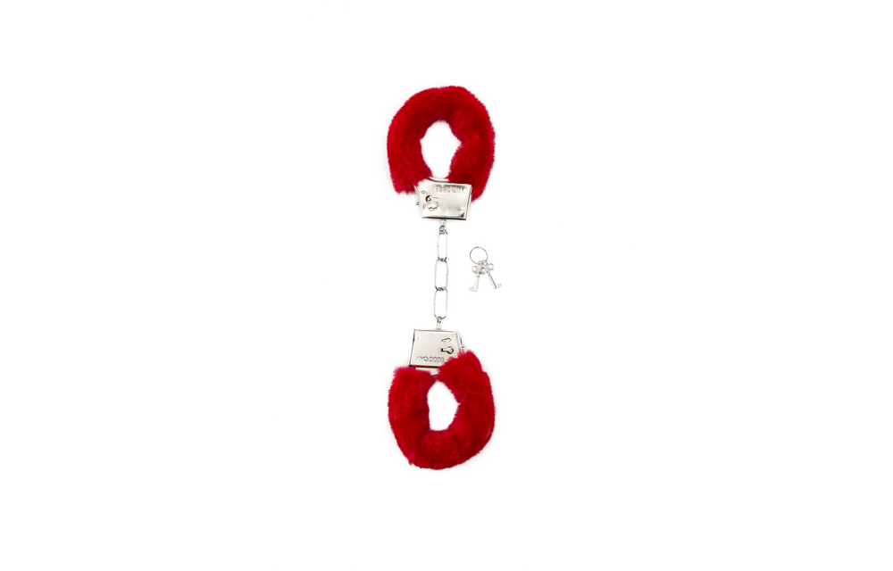 Pelz-Handschellen Rot | Sicherer & verspielter Spaß | Shots Toys