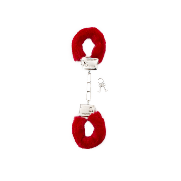 Pelz-Handschellen Rot | Sicherer & verspielter Spaß | Shots Toys