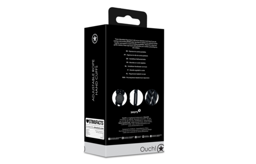 Adjustable Black Rope Handcuffs for BDSM Play