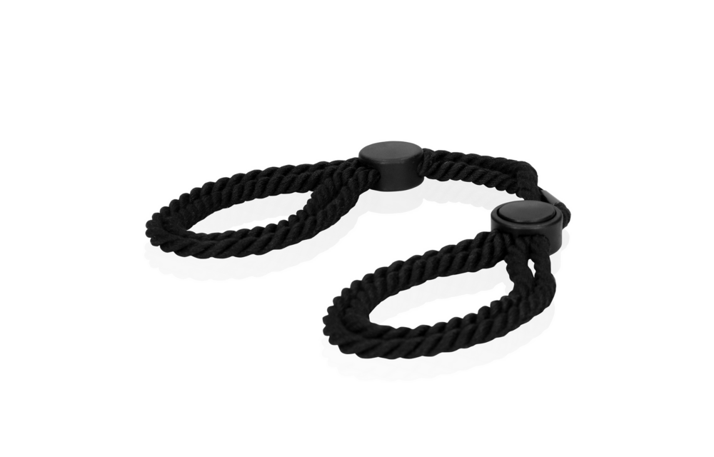 Adjustable Rope Hand Cuffs - Black