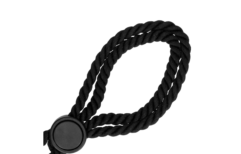 Adjustable Black Rope Handcuffs for BDSM Play