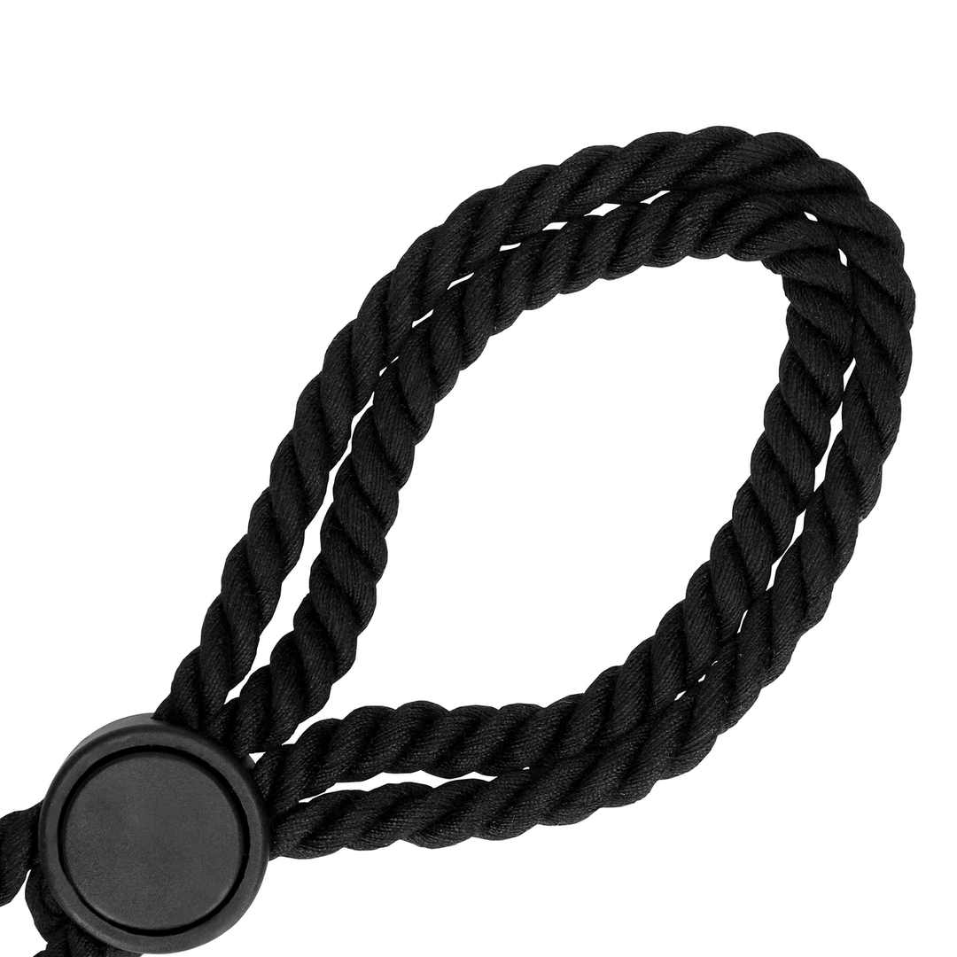 Adjustable Black Rope Handcuffs for BDSM Play