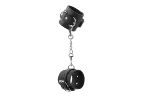 Bondage Love Black Leather Handcuffs – Sturdy & Adjustable