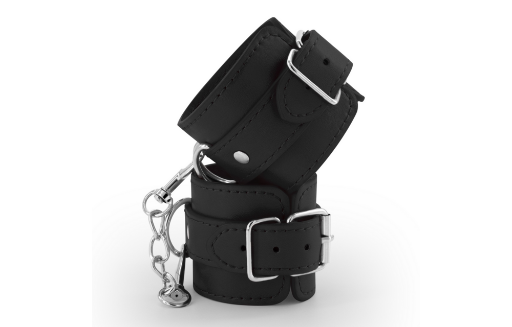 Bondage Love Zwarte Leren Handboeien – Stevig & Verstelbaar