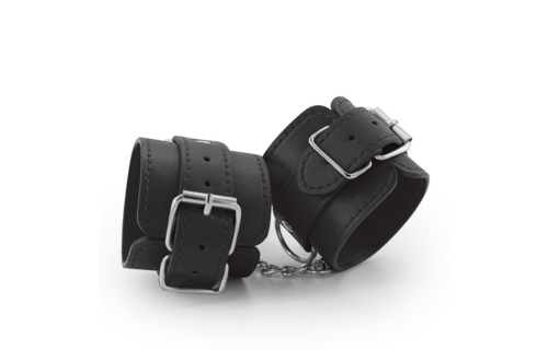 Bondage Love Zwarte Leren Handboeien – Stevig & Verstelbaar