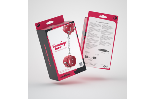 Bondage Love Rot – Verstellbare Lederhandschellen Unisex