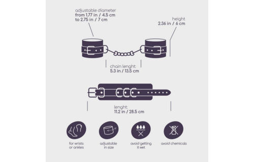 Bondage Love Rot – Verstellbare Lederhandschellen Unisex