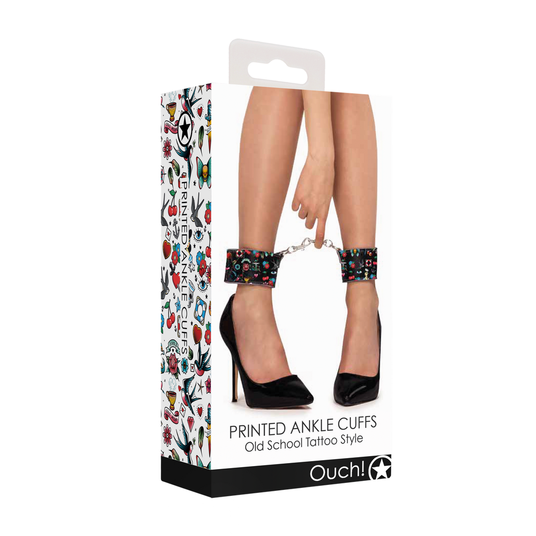 Printed Ankle Cuffs Ouch! | Comfortable & Adjustable
