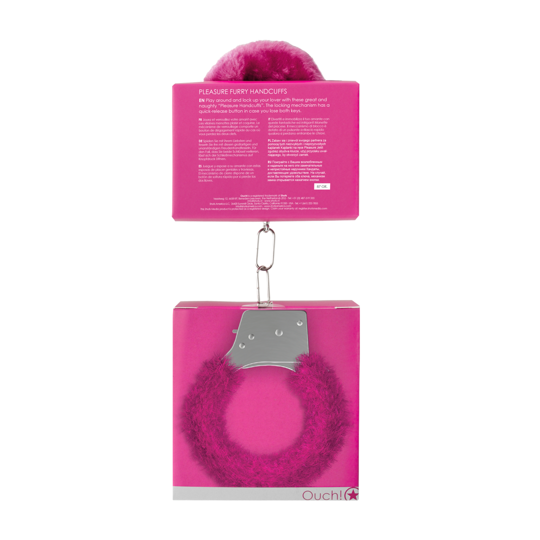 Pleasure Handcuffs Furry Pink – Secure & Playful Restraint
