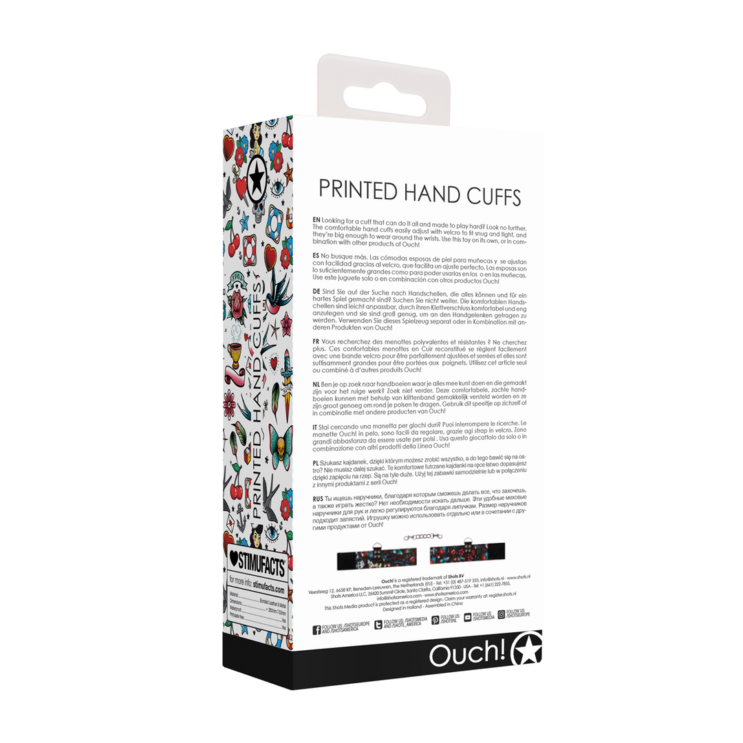 Bedruckte Handschellen Ouch! – Stark, verstellbar und bequem