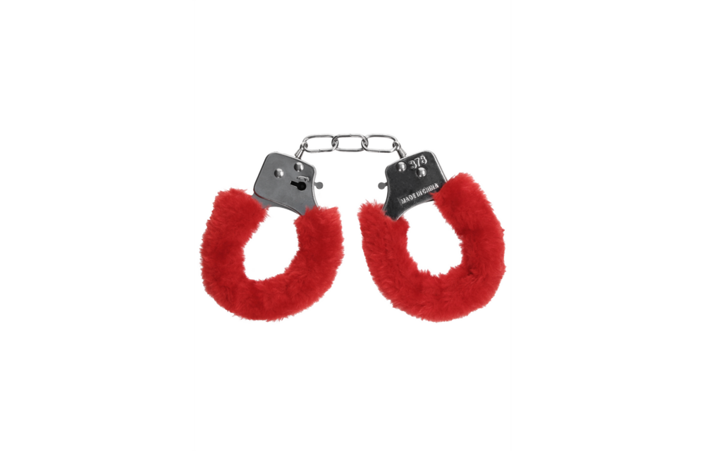 Pleasure Handschellen Furry Rot – Verspielt, sicher und bequem