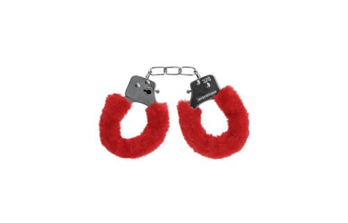Pleasure Handboeien Furry Rood – Speels, Veilig & Comfortabel