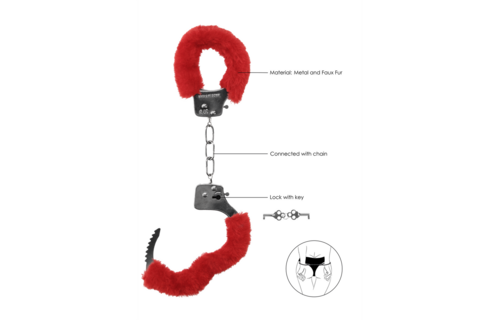 Pleasure Handcuffs Furry Red – Playful, Safe & Comfortable