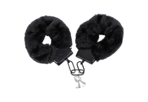Fluff Cuffs Black - Soft Furry Cuffs for Comfort & Control