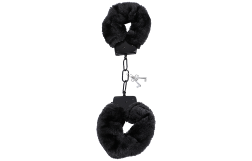 Fluff Cuffs Black - Soft Furry Cuffs for Comfort & Control