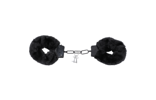 Fluff Cuffs Black - Soft Furry Cuffs for Comfort & Control