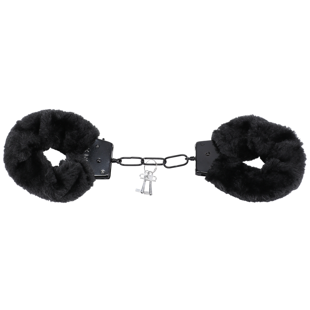 Fluff Cuffs Black - Soft Furry Cuffs for Comfort & Control