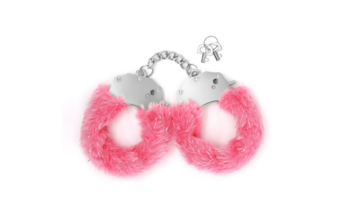 Spangle Roze Metalen Handboeien Met Pluche | Comfort & Stijl