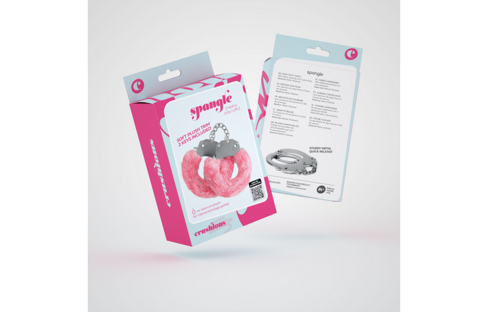 Spangle Pink Metal Handcuffs With Plush | Comfort & Style