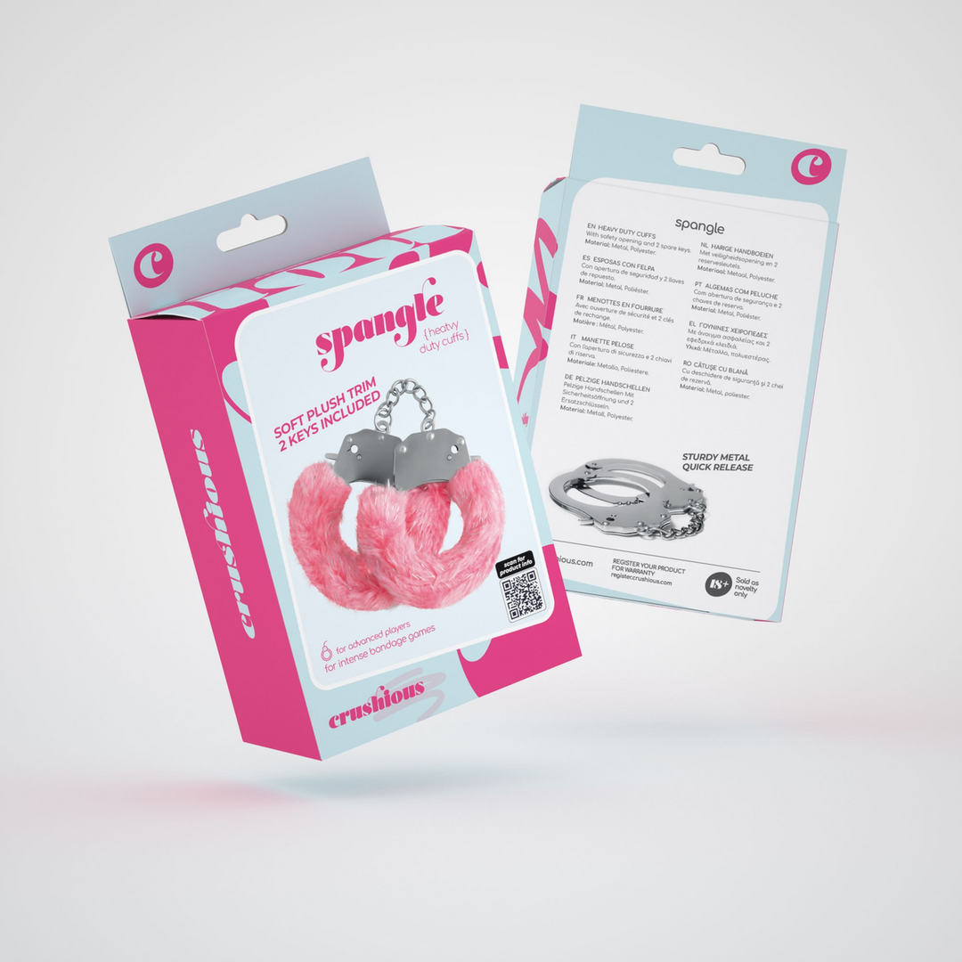 Spangle Pink Metal Handcuffs With Plush | Comfort & Style