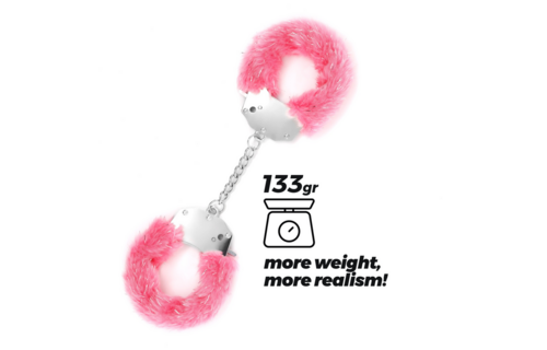 Spangle Pink Metal Handcuffs With Plush | Comfort & Style