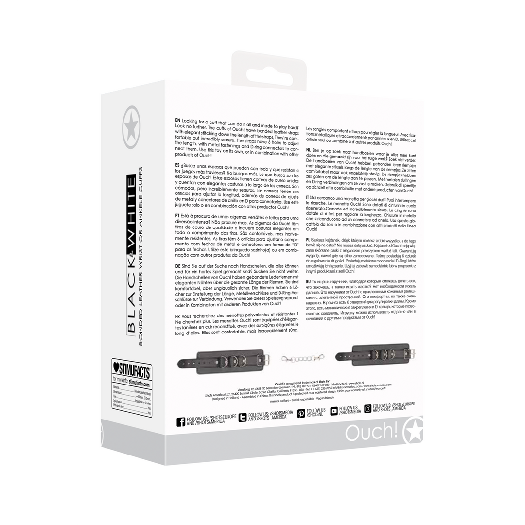 Bonded Leather Hand- oder Knöchelmanchetten