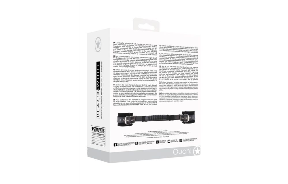 Bonded Leder Handfesseln mit Handgriff