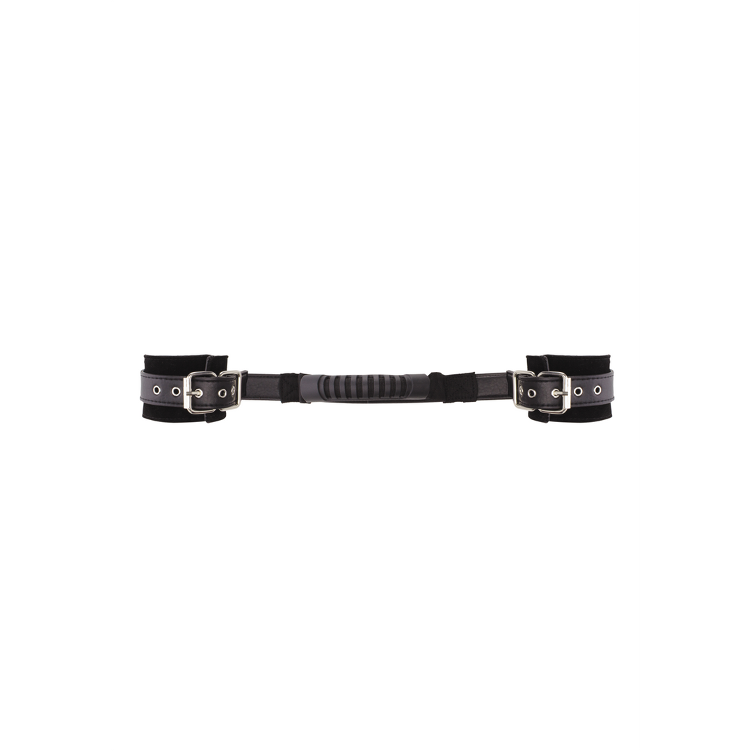 Verbundene Lederhandschellen mit Griff | Stabil & bequem