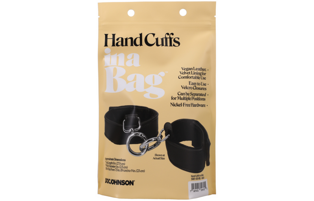 Vegan Leather Handcuffs With Velvet Comfort – Doc Johnson