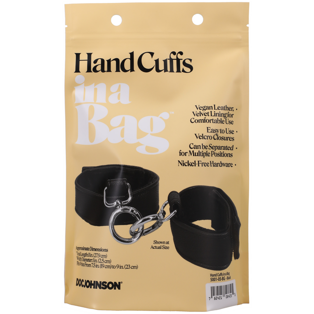 Vegan Leather Handcuffs With Velvet Comfort – Doc Johnson
