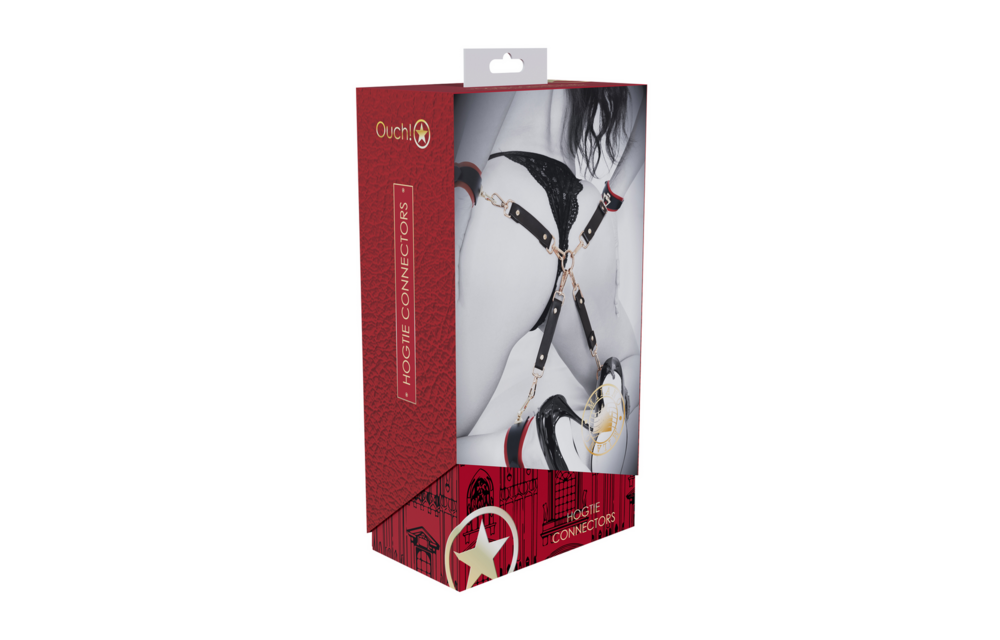 Milan Collectie Hogtie Zwart/Rood – Stijlvolle Bdsm Set