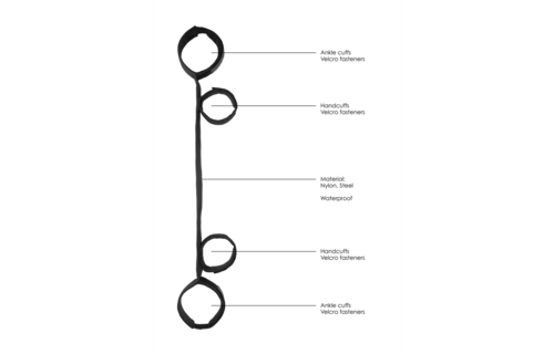 Spreader Bar Met Hand- En Enkelboeien | Bdsm Speelgoed 70 Cm