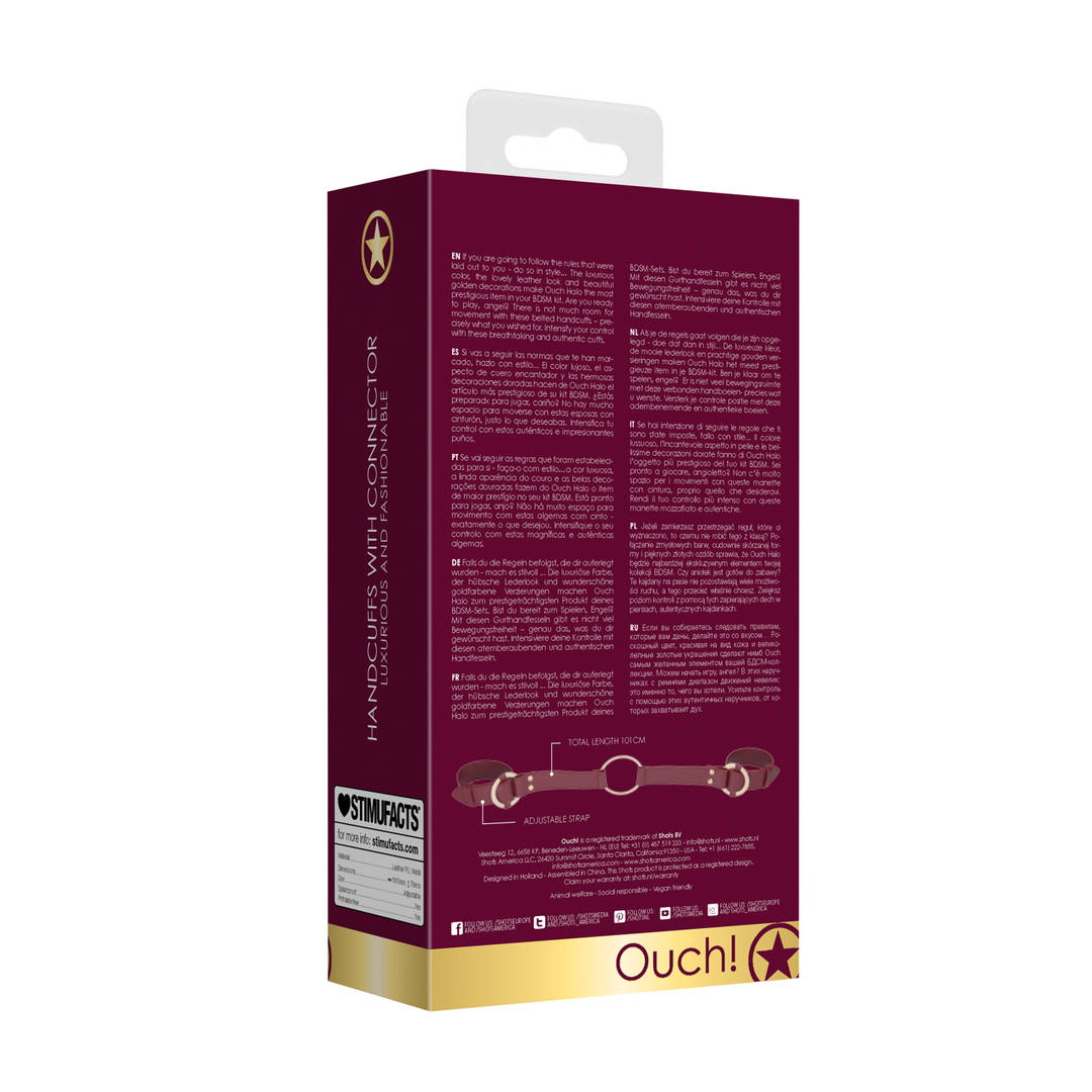 Handboei Met Connector – Luxe Lederlook & Gouden Details