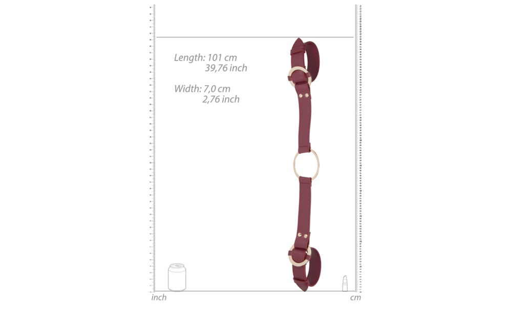 Handcuffs With Connector – Luxurious Leather Look & Gold Details