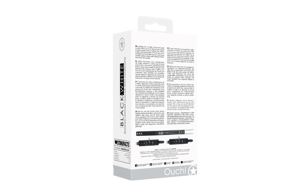 Gebundenes Lederhalsband mit Handschellen – Robust & stilvoll