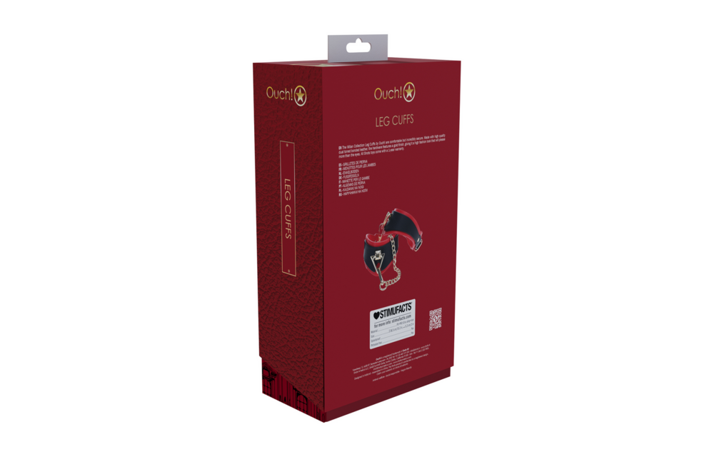 Milan Collectie - Beenmanchetten - Zwart/Rood