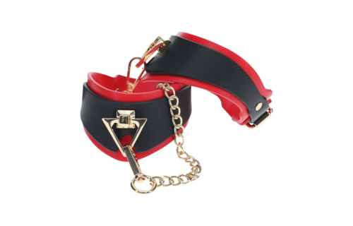 Milan Collection - Leg Cuffs - Black/Red